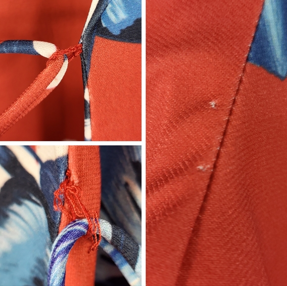 Zara Women's Floral Print Button Front Tie Waist Long Sleeve Midi Dress Large - Picture 11 of 12